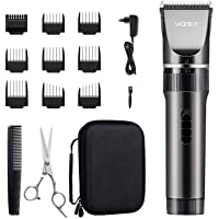 WONER Cortapelos Profesional Hombre Recargable Motor Silencioso Cuchilla Cerámica- Máquina Cortar Pelo Inalámbrico…